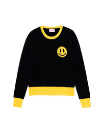 Pull court à col rond Nevermind en cachemire - Black