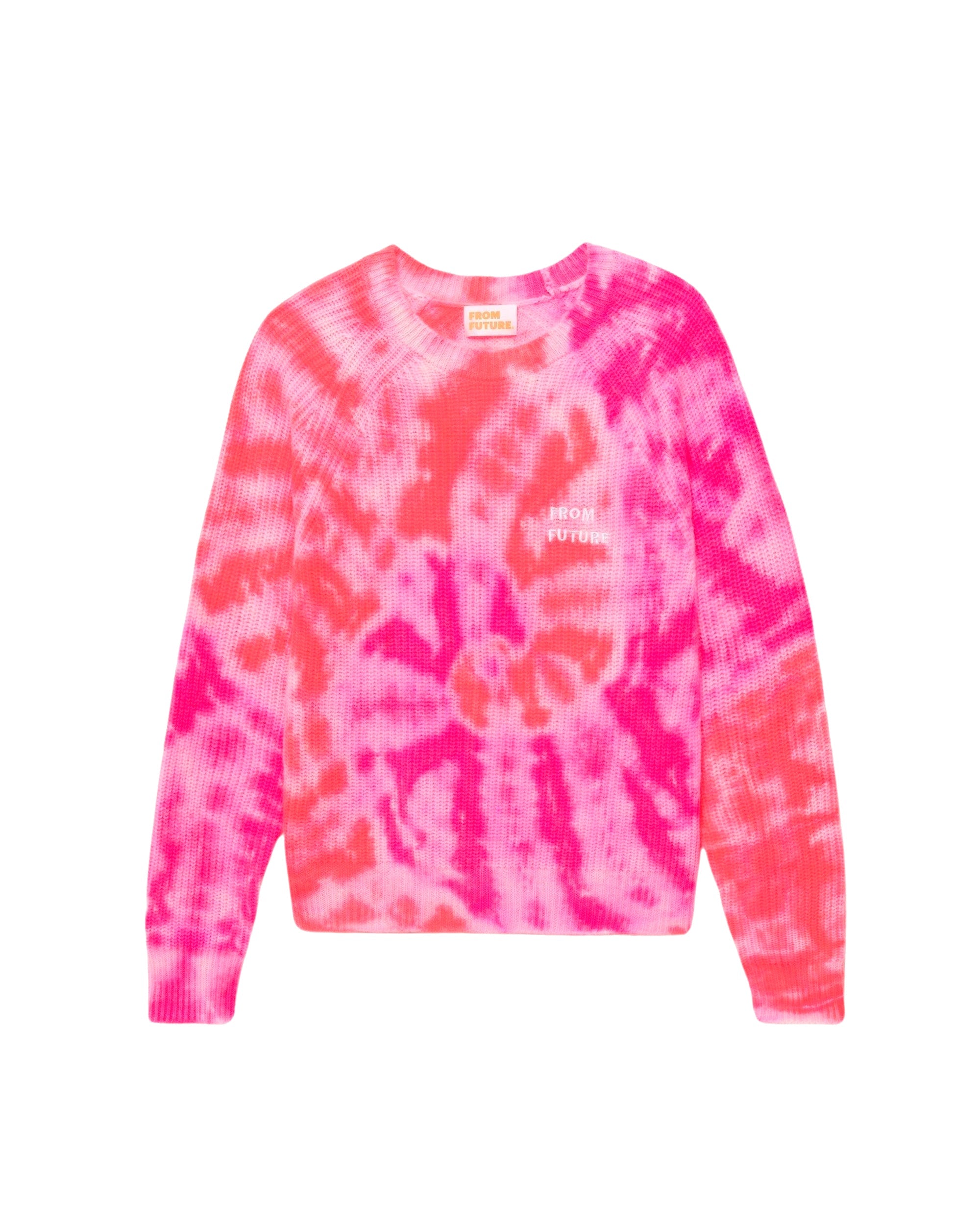 Pull à col rond tie & dye from future en cachemire - Tie & Dye Pink