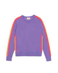 Pull à col rond en laine mérinos - Power Lilac