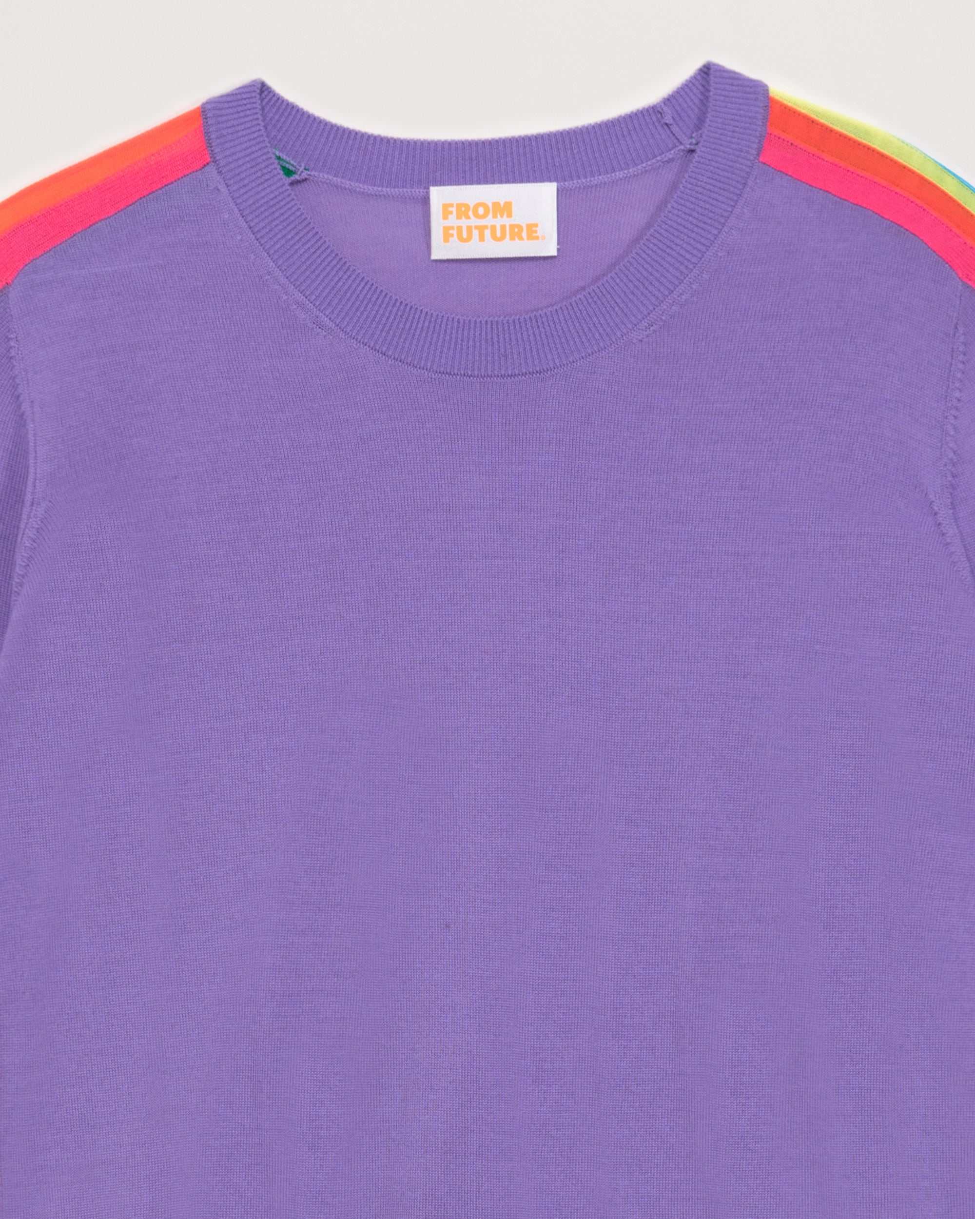 Pull à col rond en laine mérinos - Power Lilac