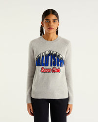 Pull à col rond Val d'isere snow club en cachemire - Light Heather Gray