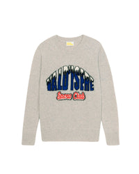 Pull à col rond Val d'isere snow club en cachemire - Light Heather Gray
