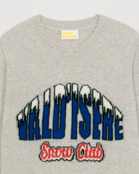 Pull à col rond Val d'isere snow club en cachemire - Light Heather Gray