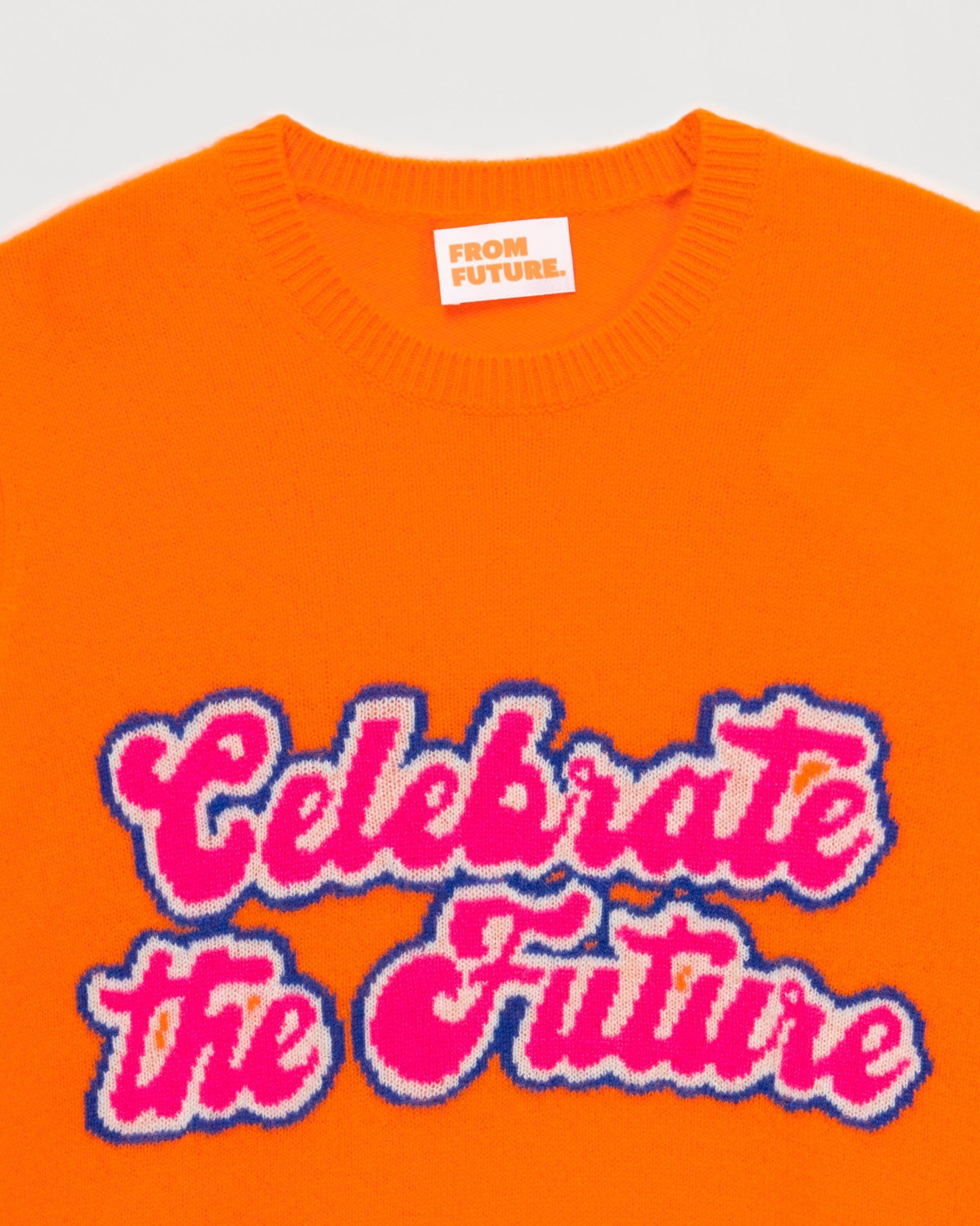 Pull Celebrate your future en cachemire - Power Orange