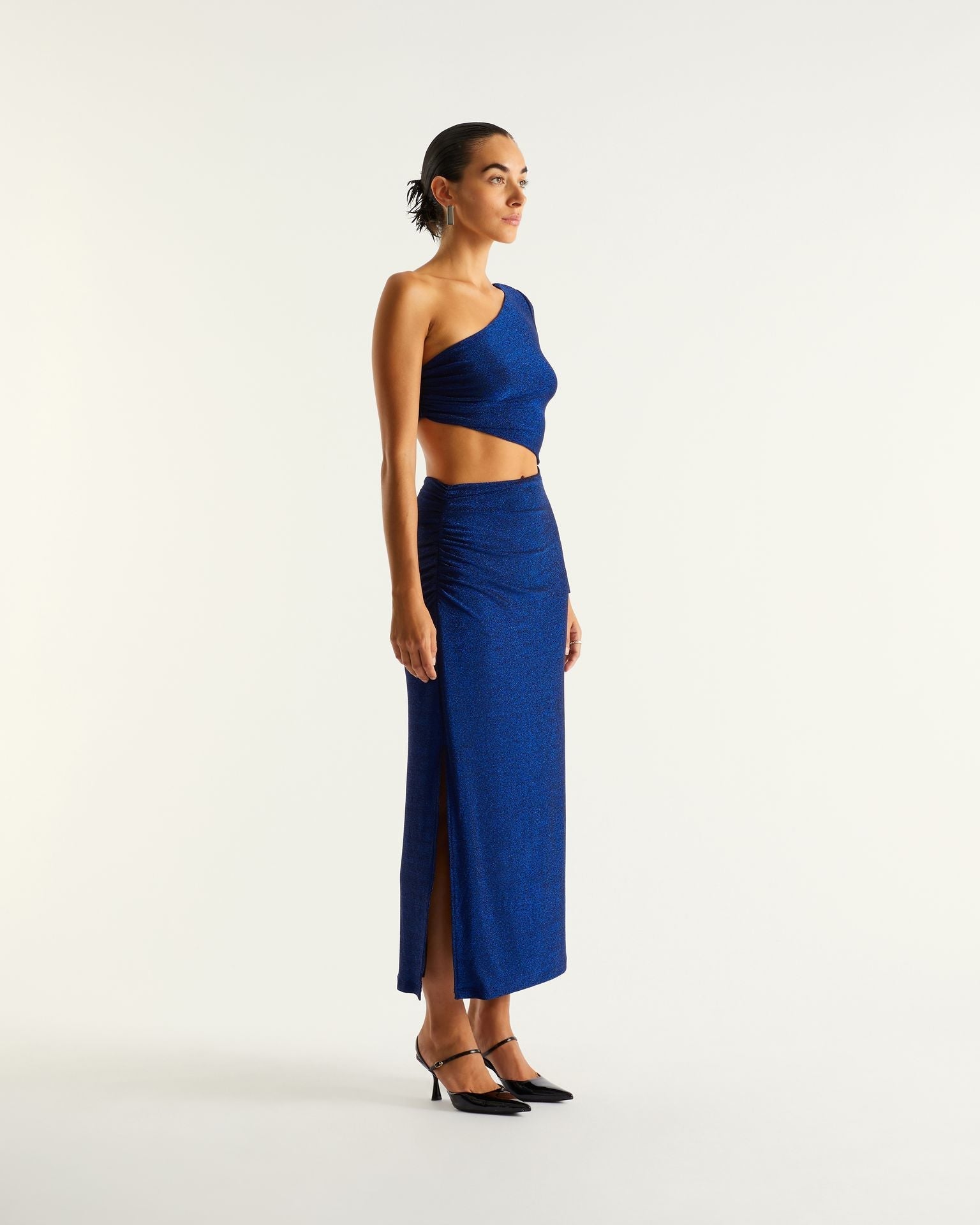 Robe Lena asymétrique - Electric Blue