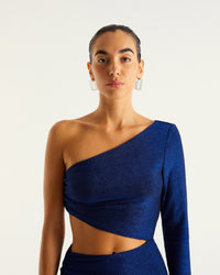 Robe Lena asymétrique - Electric Blue