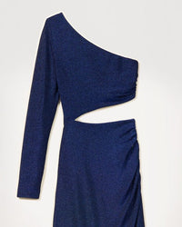 Robe Lena asymétrique - Electric Blue