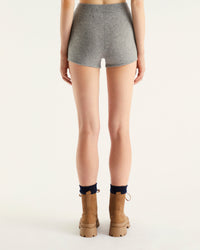 Short ajusté en cachemire - Dark Heather Gray