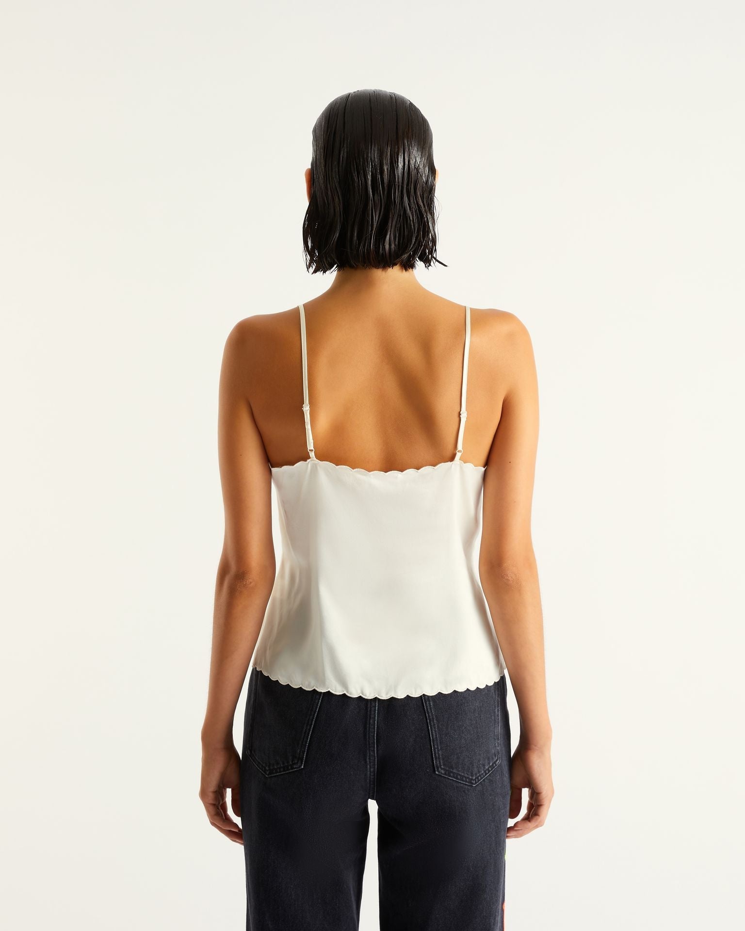 Caraco Elia en soie - Satin White