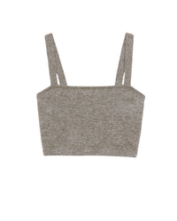 Crop top en cachemire - Dark Heather Gray