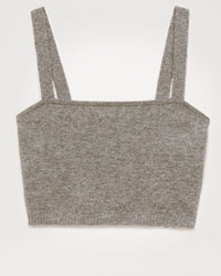 Crop top en cachemire - Dark Heather Gray
