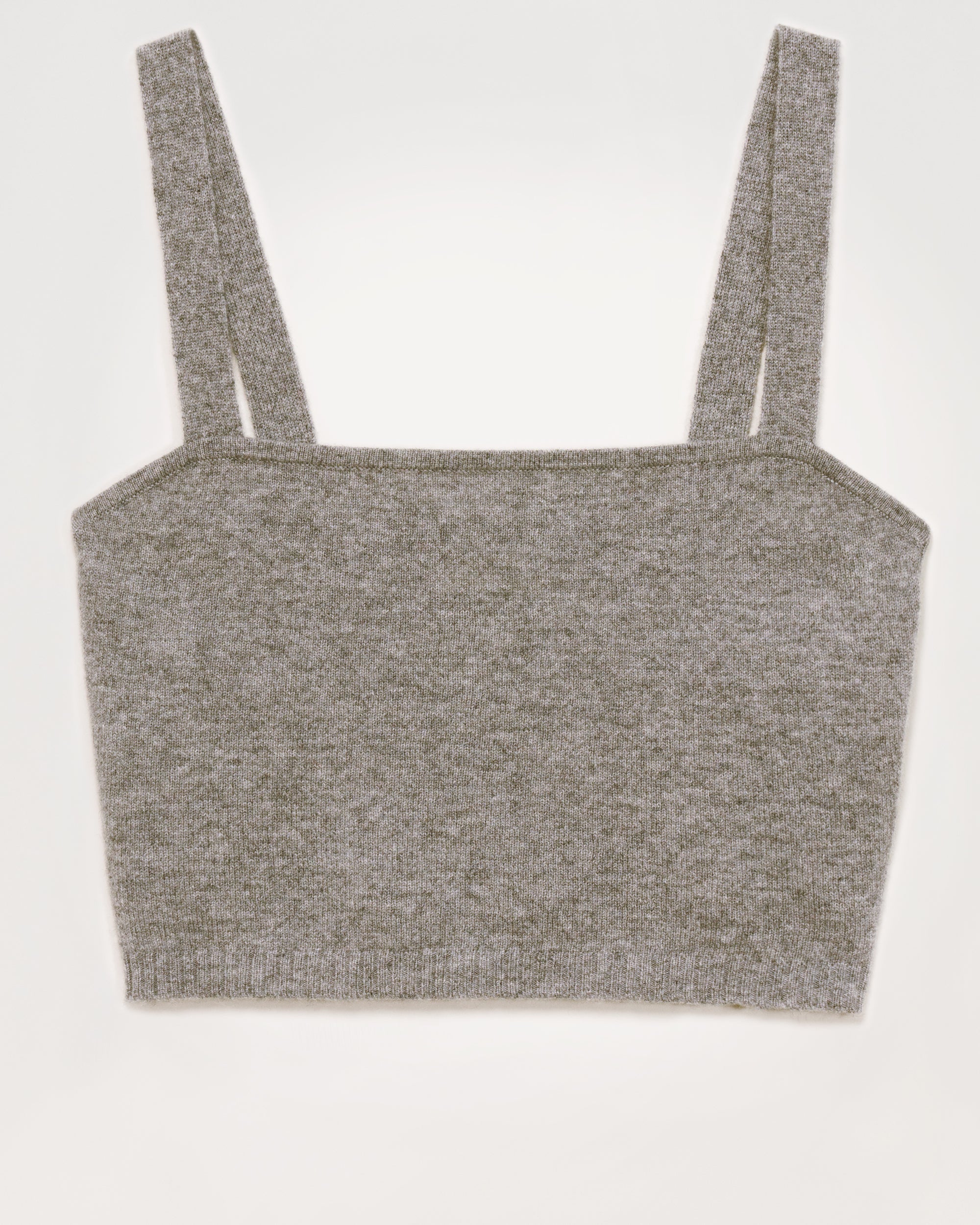 Crop top en cachemire - Dark Heather Gray