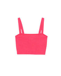 Crop top en cachemire - Neon Pink