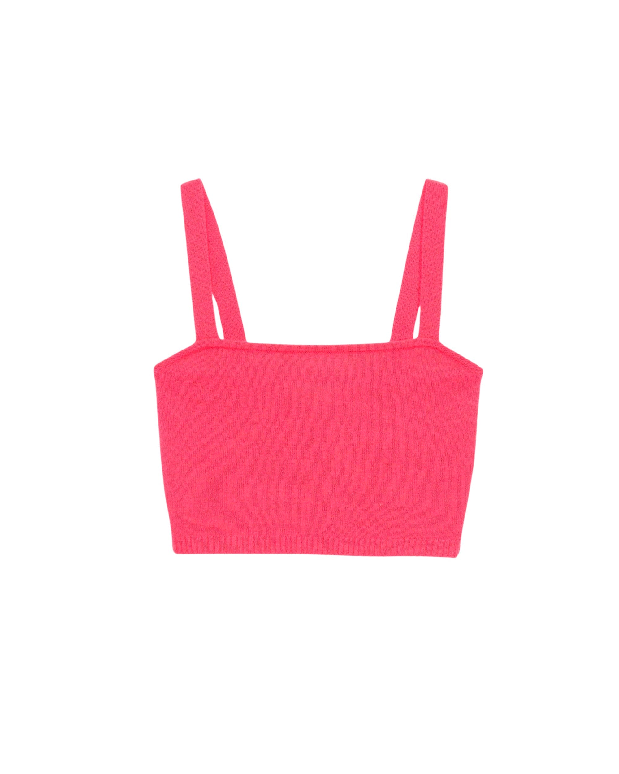 Crop top en cachemire - Neon Pink