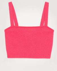 Crop top en cachemire - Neon Pink