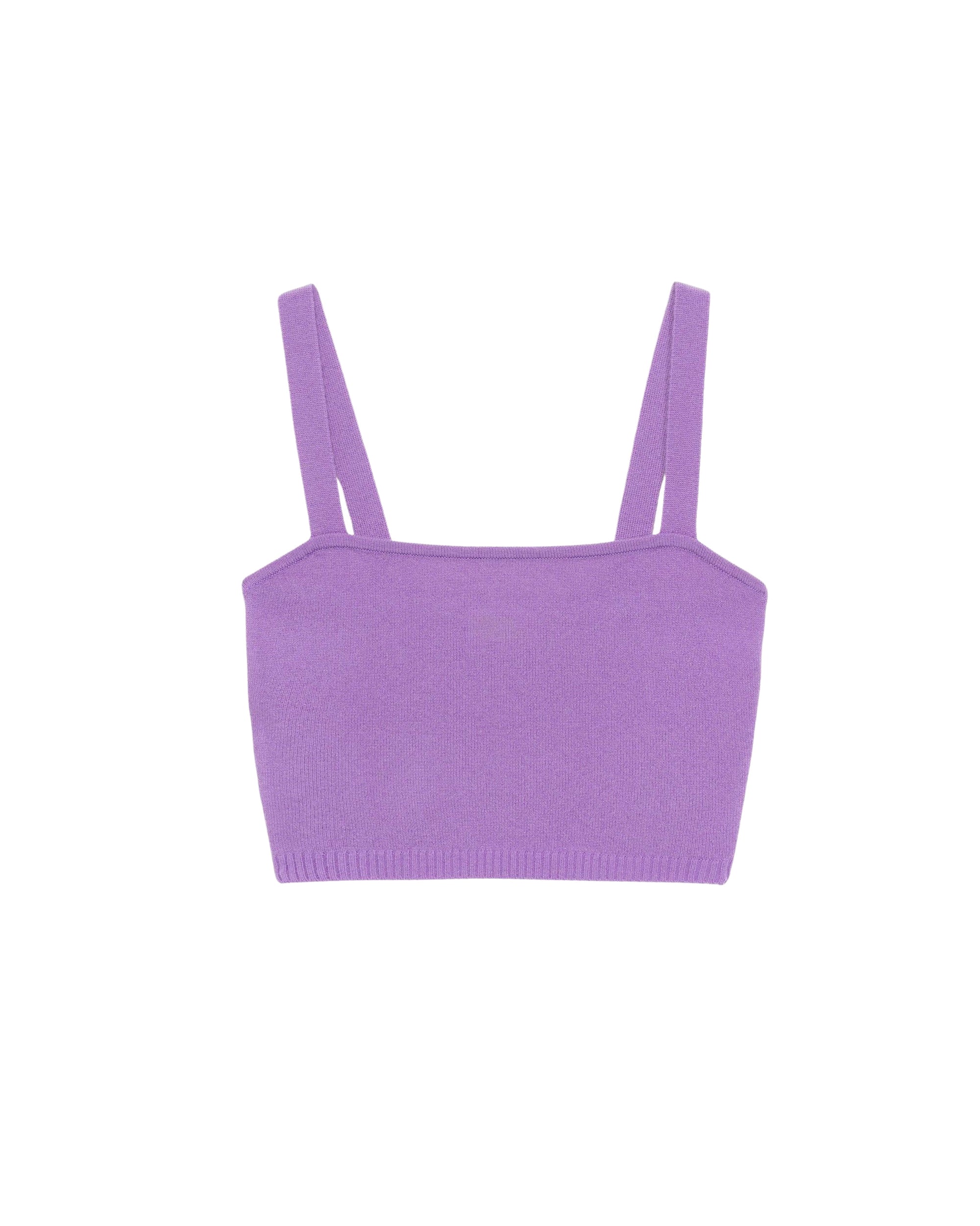 Crop top en cachemire - Power Lilac