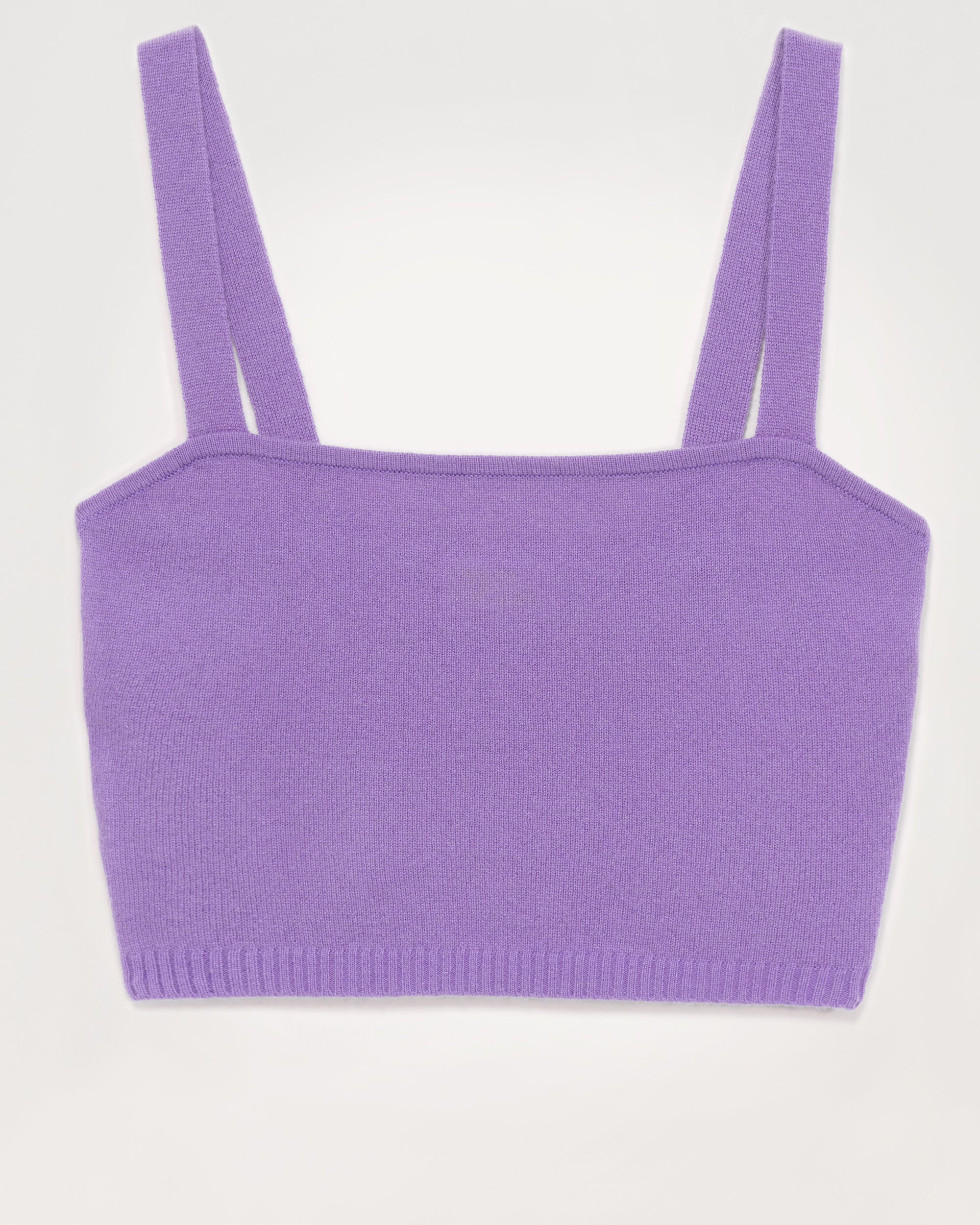 Crop top en cachemire - Power Lilac