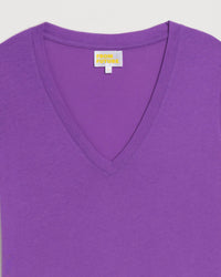 T-shirt à col V - Dark Lilac