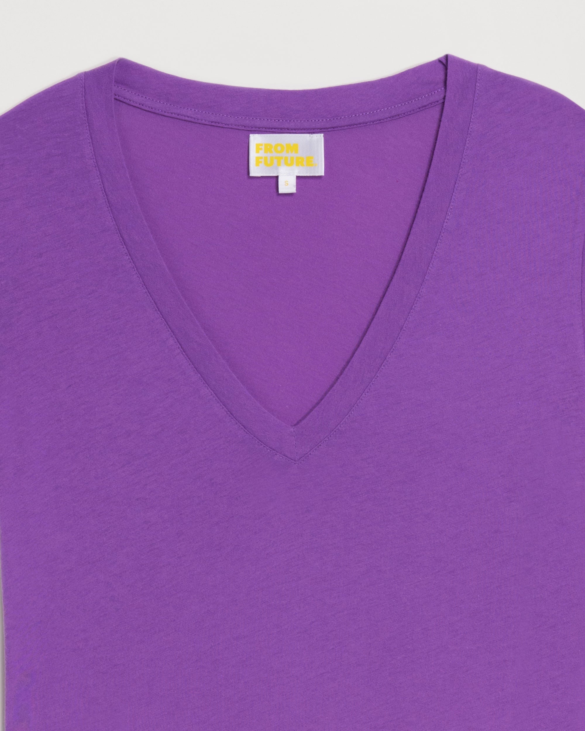 T-shirt à col V - Dark Lilac
