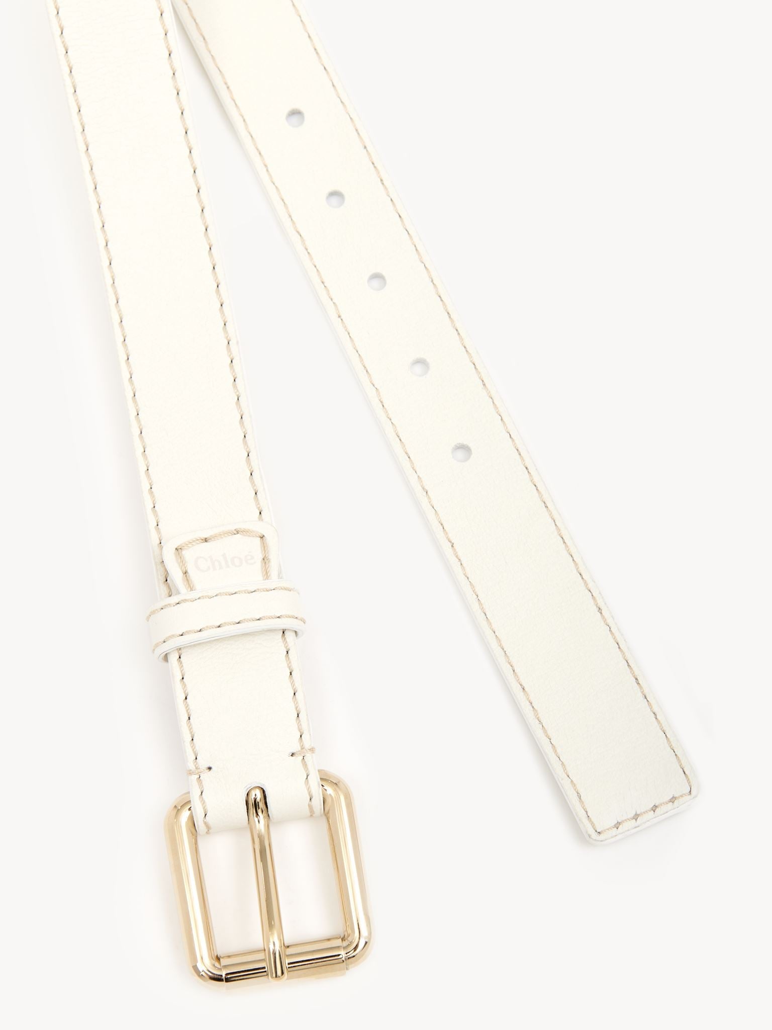 Ceinture Edith en cuir - White