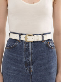 Ceinture Edith en cuir - White