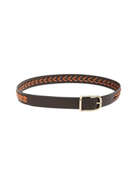 Ceinture Micah en cuir - Brown & Orange