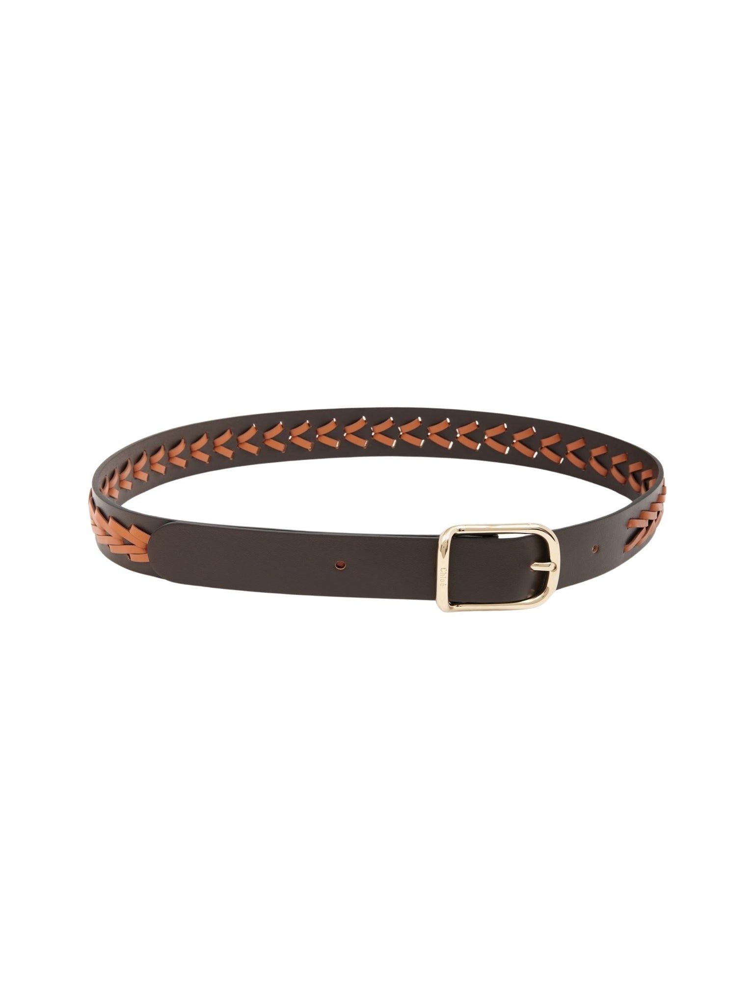 Ceinture Micah en cuir - Brown & Orange