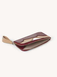 Porte-monnaie Linda avec fentes pour cartes en cuir - Dark Ruby
