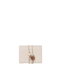 Petit portefeuille Malou en cuir - Nude