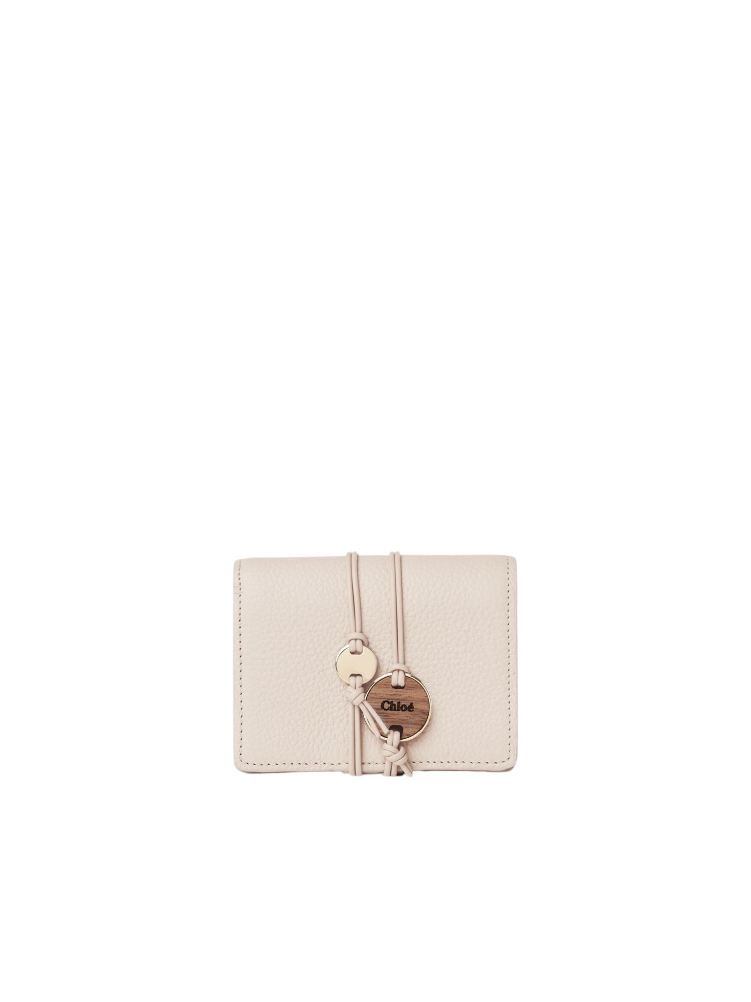 Petit portefeuille Malou en cuir - Nude