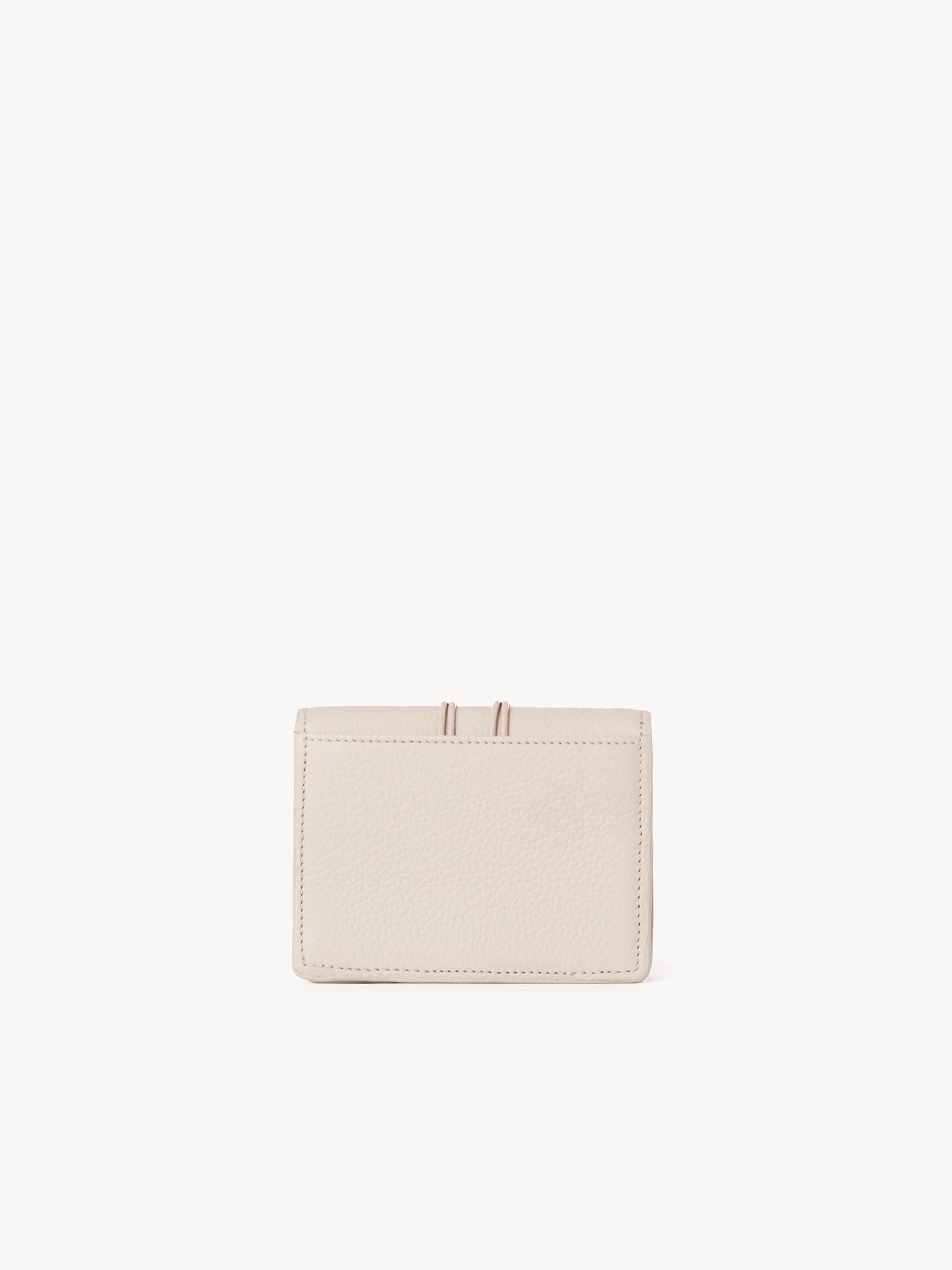 Petit portefeuille Malou en cuir - Nude