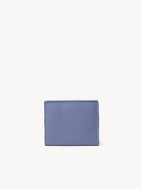 Portefeuille compact à rabat Marcie en cuir - Graphite Navy