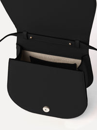 Mini sac porté épaule Alphabet en cuir - Black