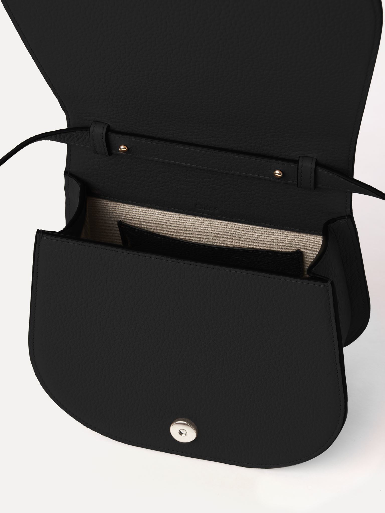 Mini sac porté épaule Alphabet en cuir - Black