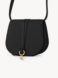 Mini sac porté épaule Alphabet en cuir - Black