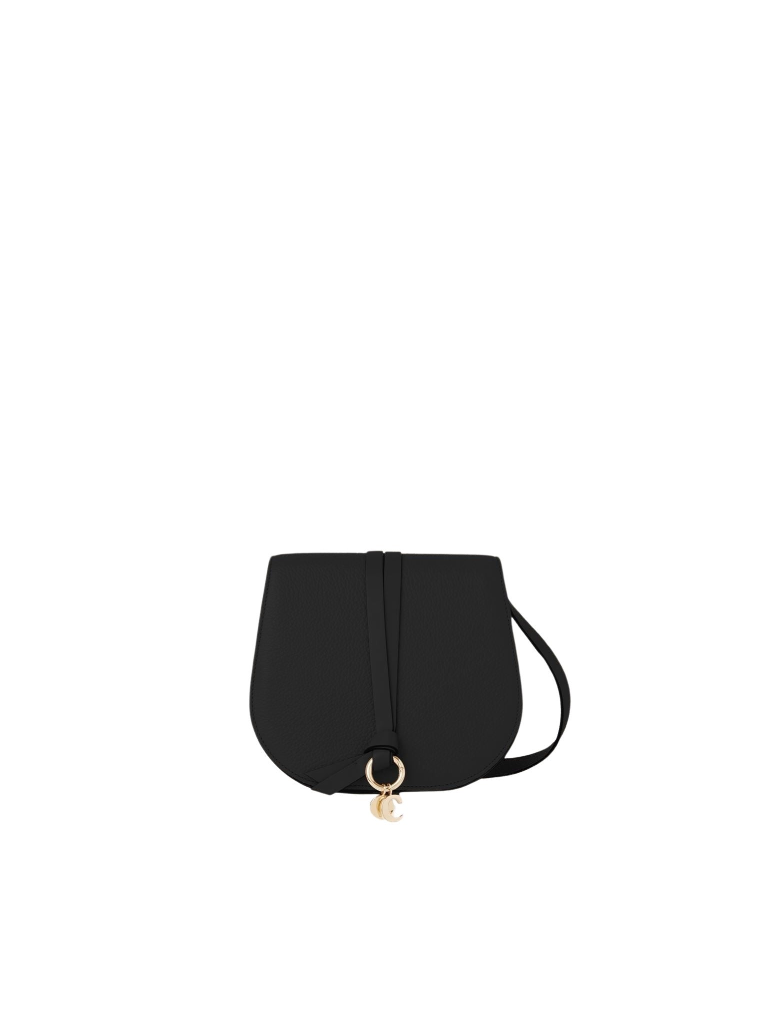 Mini sac porté épaule Alphabet en cuir - Black