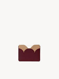 Porte-cartes Linda en cuir - Dark Ruby