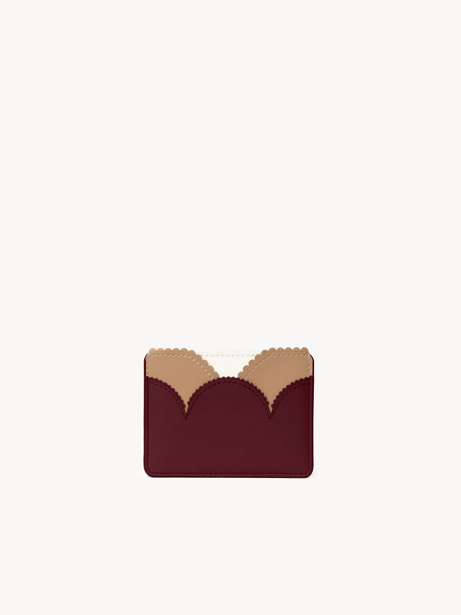 Porte-cartes Linda en cuir - Dark Ruby