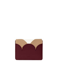 Porte-cartes Linda en cuir - Dark Ruby