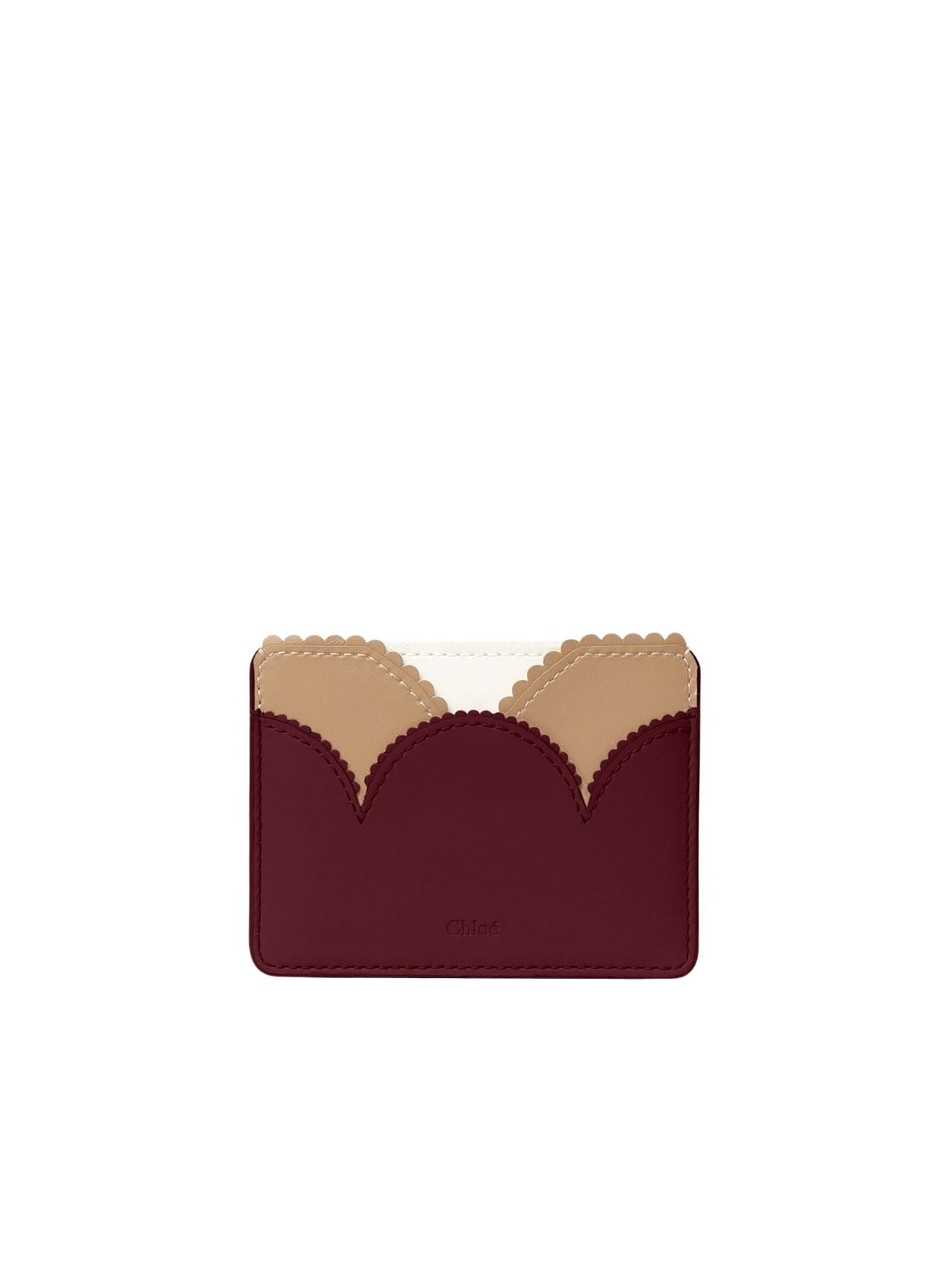 Porte-cartes Linda en cuir - Dark Ruby