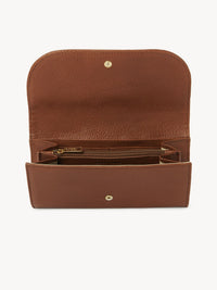 Portefeuille long Hana en cuir - Caramello