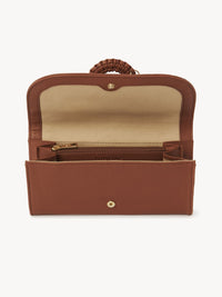 Portefeuille long Hana en cuir - Caramello