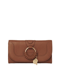 Portefeuille long Hana en cuir - Caramello