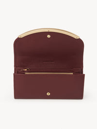 Portefeuille long à rabat Lizzie en cuir - Dark Velvet