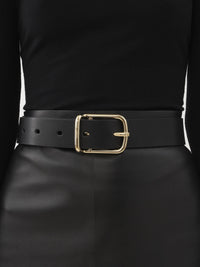Ceinture moyenne Joe en cuir - Black