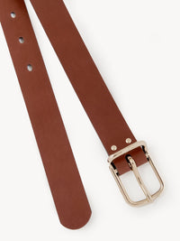 Ceinture moyenne Joe en cuir - Suntan Brown