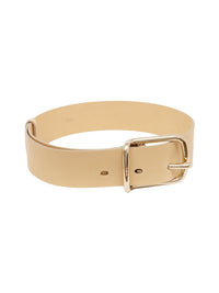 Ceinture large Joe en cuir - Biscotti Beige