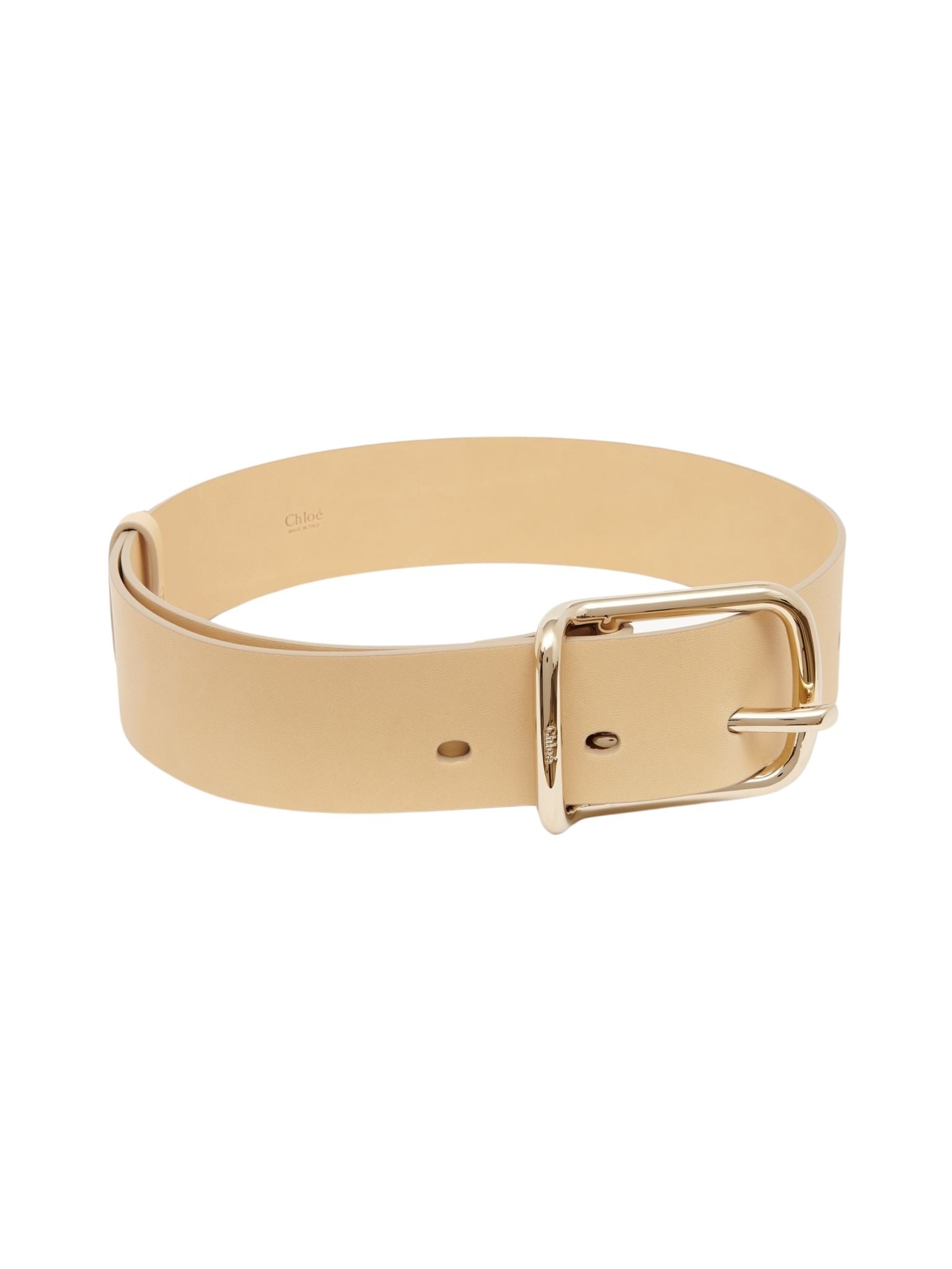Ceinture large Joe en cuir - Biscotti Beige