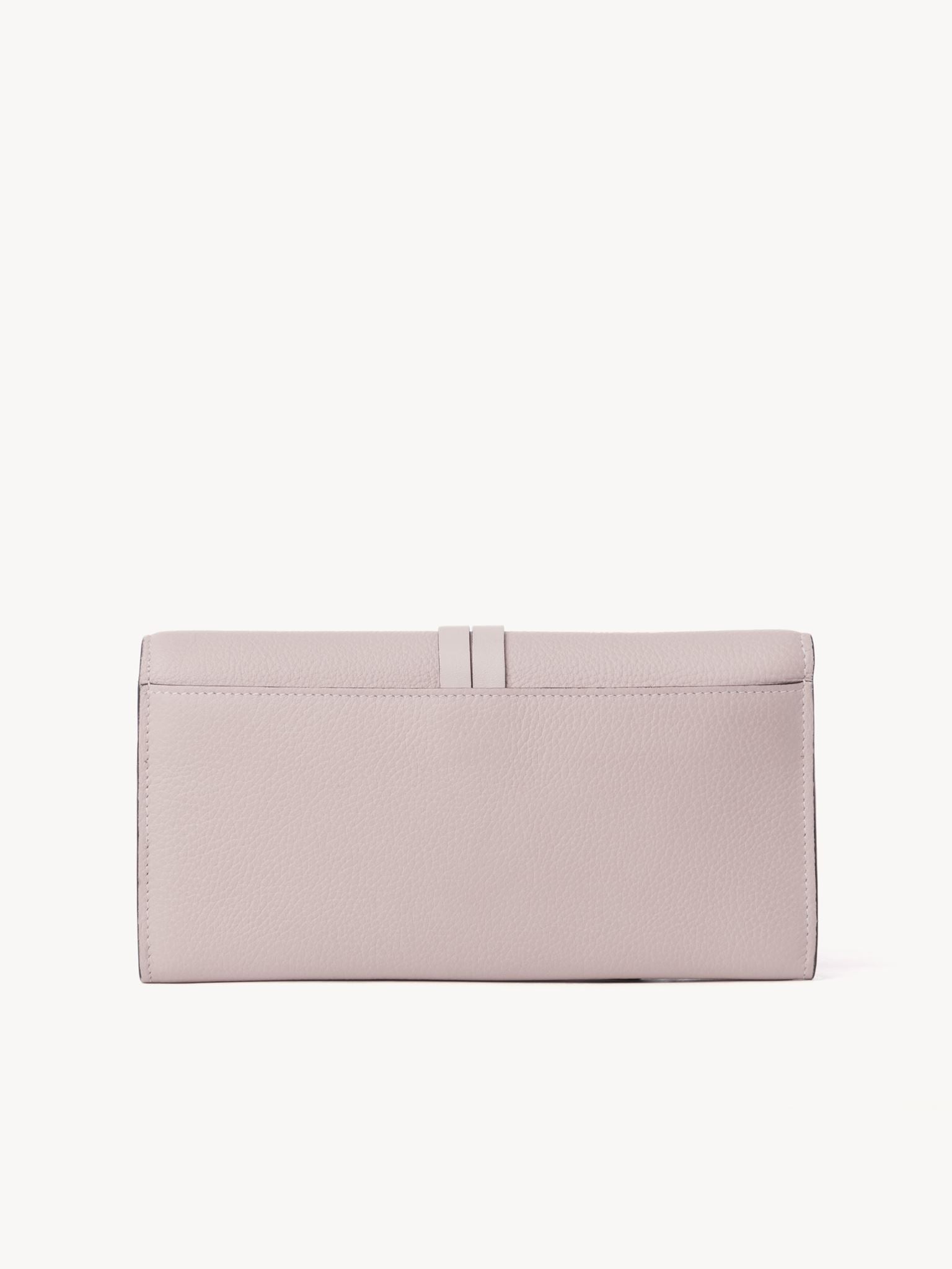Portefeuille long à rabat Alphabet en cuir - Misty Lavender
