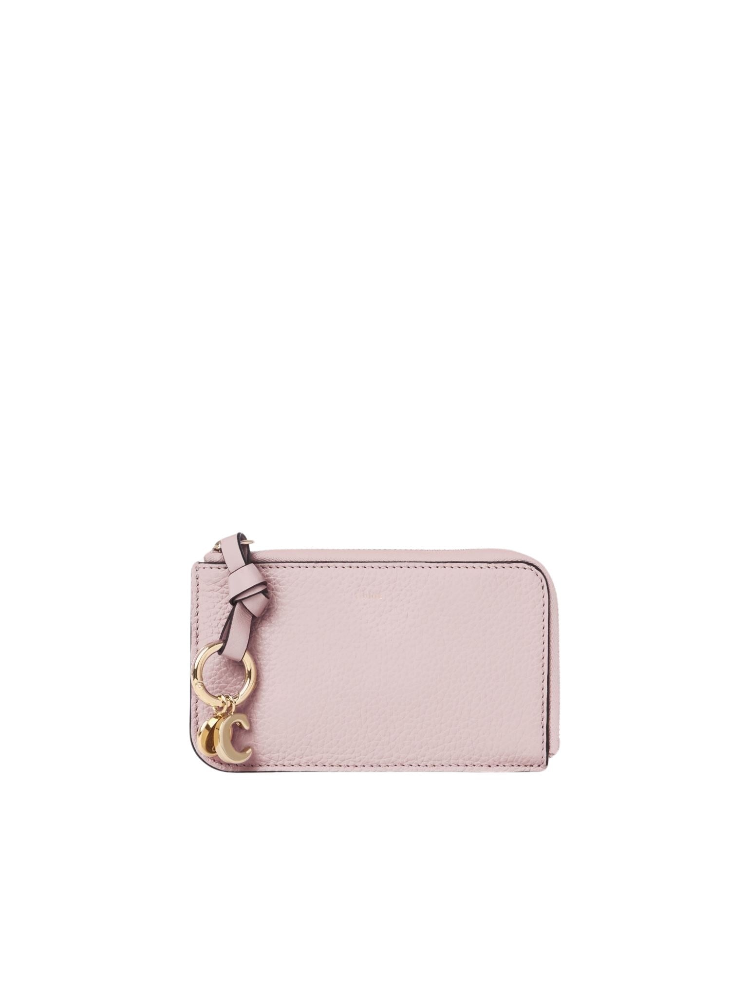 Porte-monnaie Alphabet à porte-clés en cuir - Misty Lavender